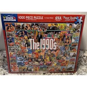 White Mountain "The 1990's" 1000 Piece Puzzle NEW!Still in packaging! Not Opened